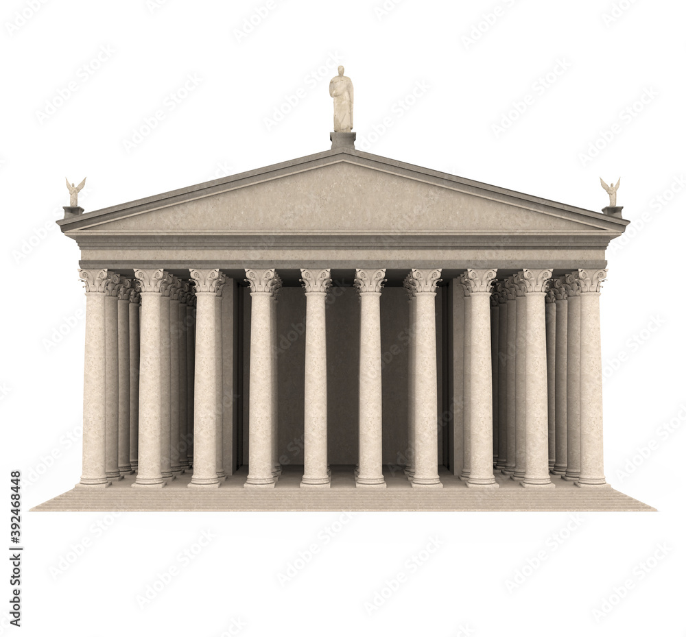 Obraz premium Greek Temple Isolated