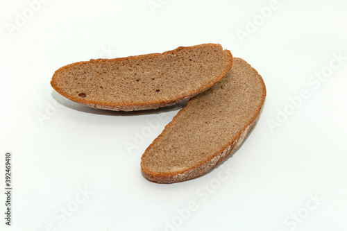 two slices of black bread