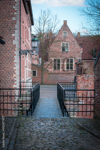 Photography Vertical shot of Groot Begijnhof Leuven in Leuven, Belgium