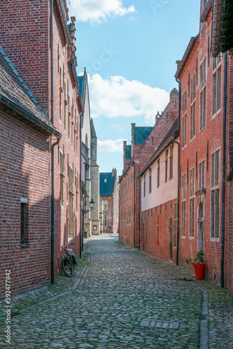 Photography Vertical shot of Groot Begijnhof Leuven in Leuven, Belgium