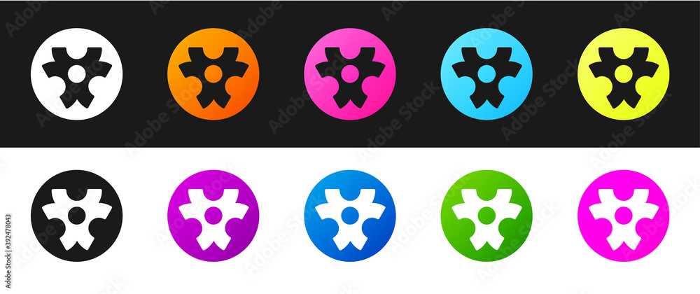 Set Biohazard symbol icon isolated on black and white background. Vector. Set Biohazard symbol icon isolated on black and white background. Vector.