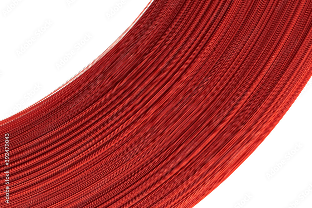 Fototapeta premium Red hair on white background