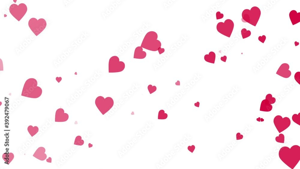 Heart Love Particles Random, Background in White Heart Love Particles Random, Background in White
