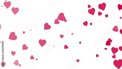 Heart Love Particles Random, Background in White