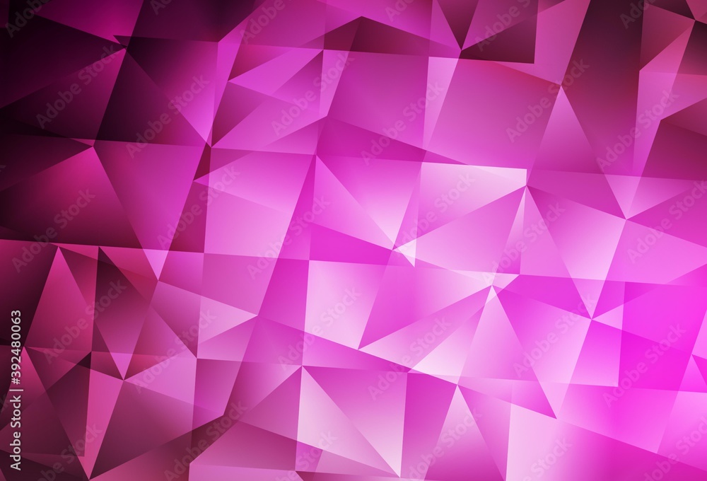 Obraz premium Light Pink vector abstract polygonal template.