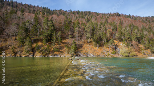Isar Fluss im Herbst