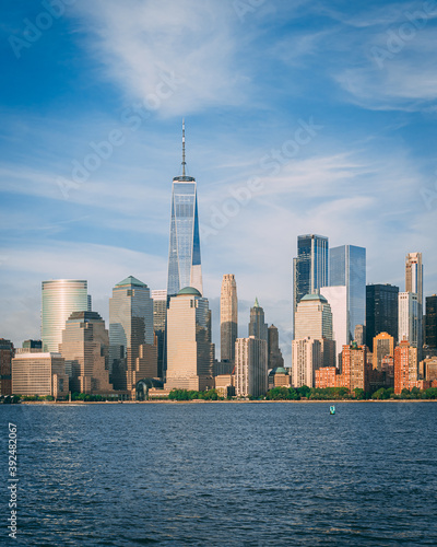 View of the Manhattan skyline from Liberty State Park  New Jersey