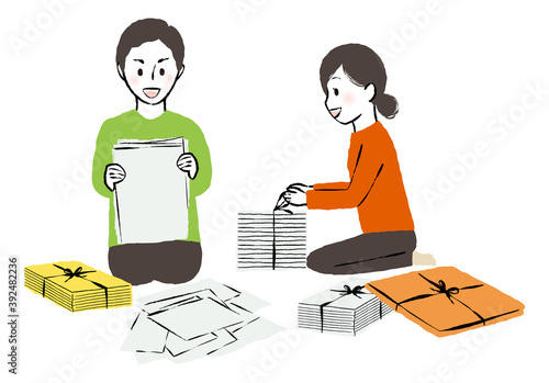 illustration of people and cleaning