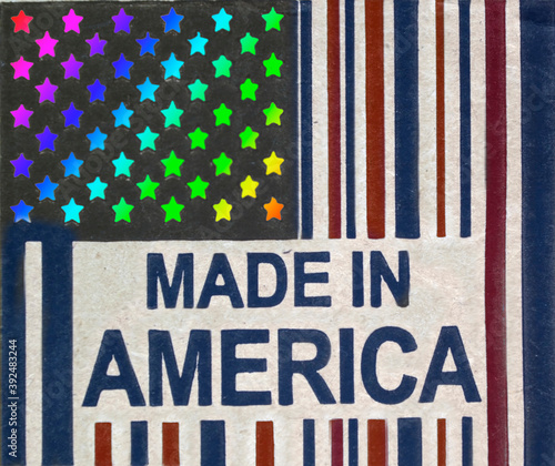 MADE IN AMERICA stamp from shipping box.