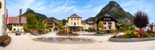 Panorama of the village Fuschl am See in Austria