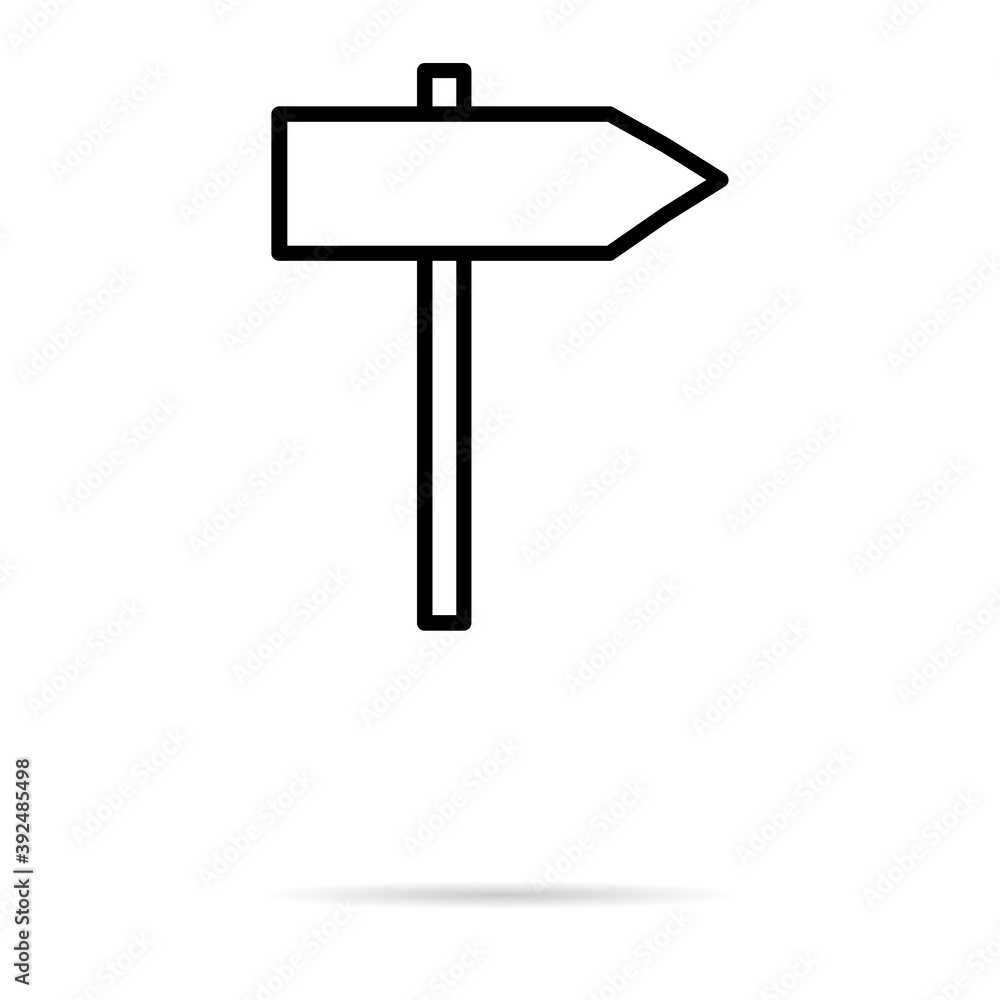 Signpost street vector illustration, road arrow symbol isolated on white background, web pointer Signpost street vector illustration, road arrow symbol isolated on white background, web pointer