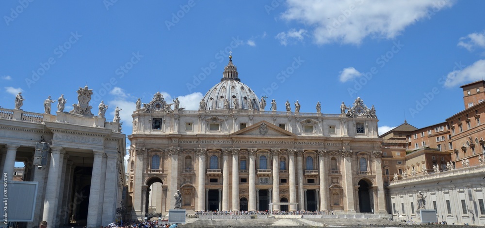 Front Entrance Facade of St Peter's Basilica Vatican
