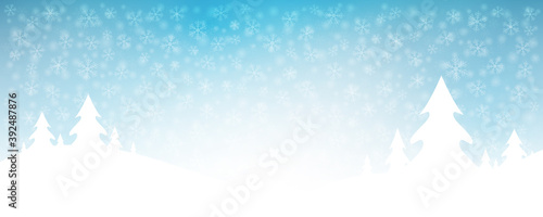 Christmas background with snowflakes © Roisa