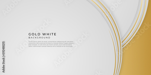 Gold white abstract islamic presentation background 