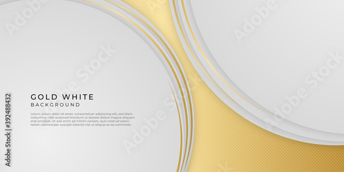 Gold white abstract background with islamic pattern