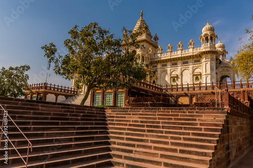 A view looking up towards the Jaswant Thada monument of Jodhpur, Rajasthan, India