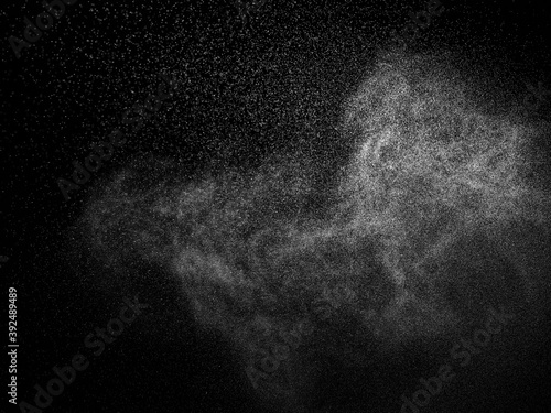 Fotografia spray water drop droplet steam fog air mist liquid sprayer fluid background blac