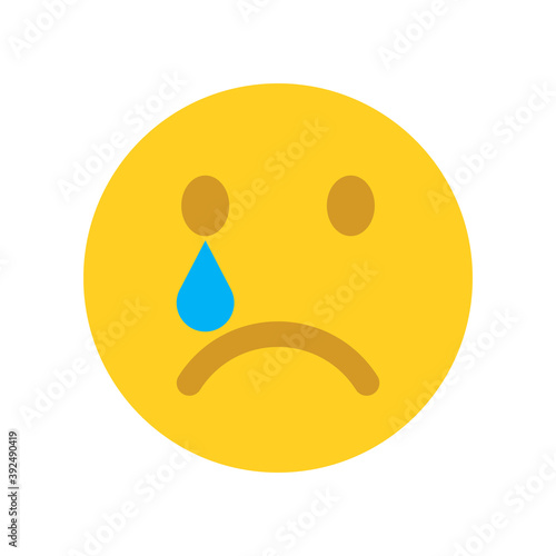 Upset emoji face. Emoticons icon.