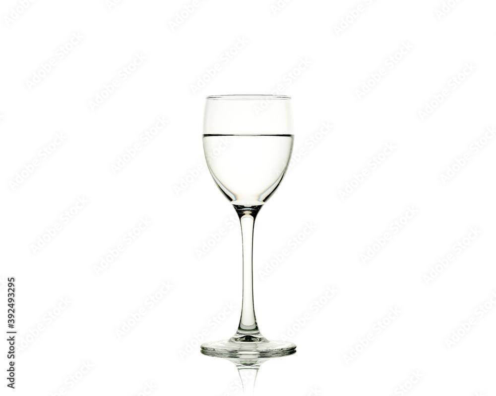 Liquid in a wine glass isolated on white background Liquid in a wine glass isolated on white background