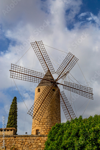 Traditional mill on Mallorca  Balearic Islands  Spain