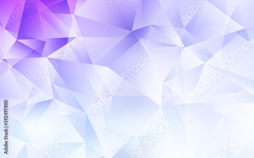 Light Purple vector shining triangular backdrop.