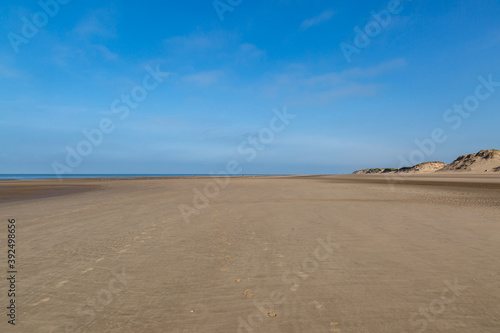 Looking out over Formby beach at low tide