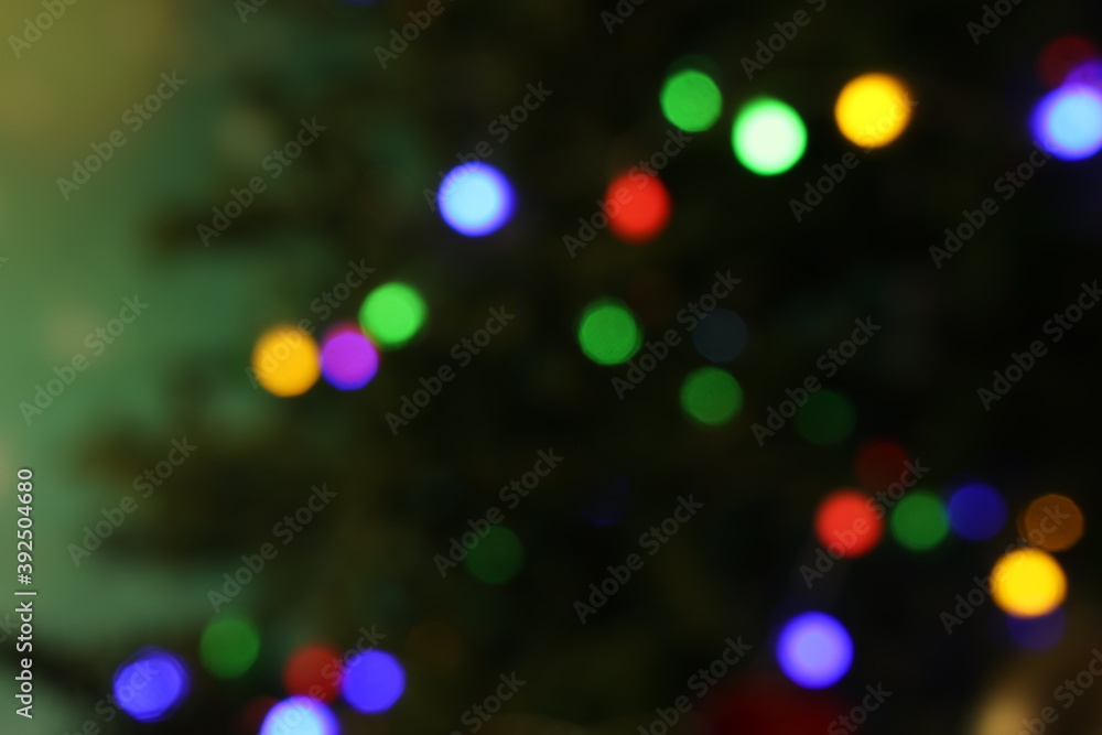 Abstract blurred image of Christmas tree lights Abstract blurred image of Christmas tree lights