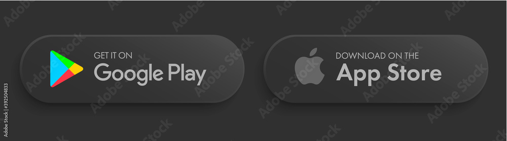 Get in on google play and download apple app store. Black vector ...