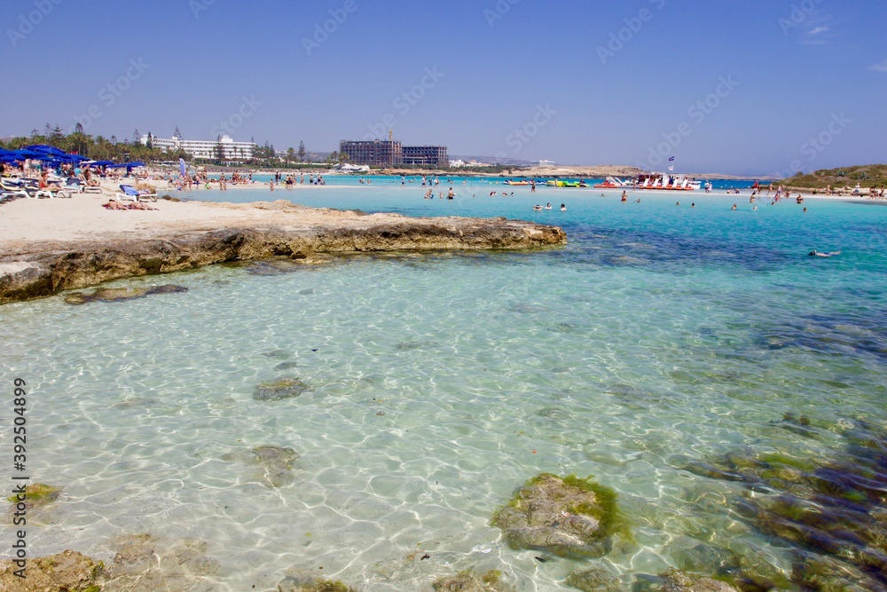 view of Ayia Napa beach, Cyprus, Greece