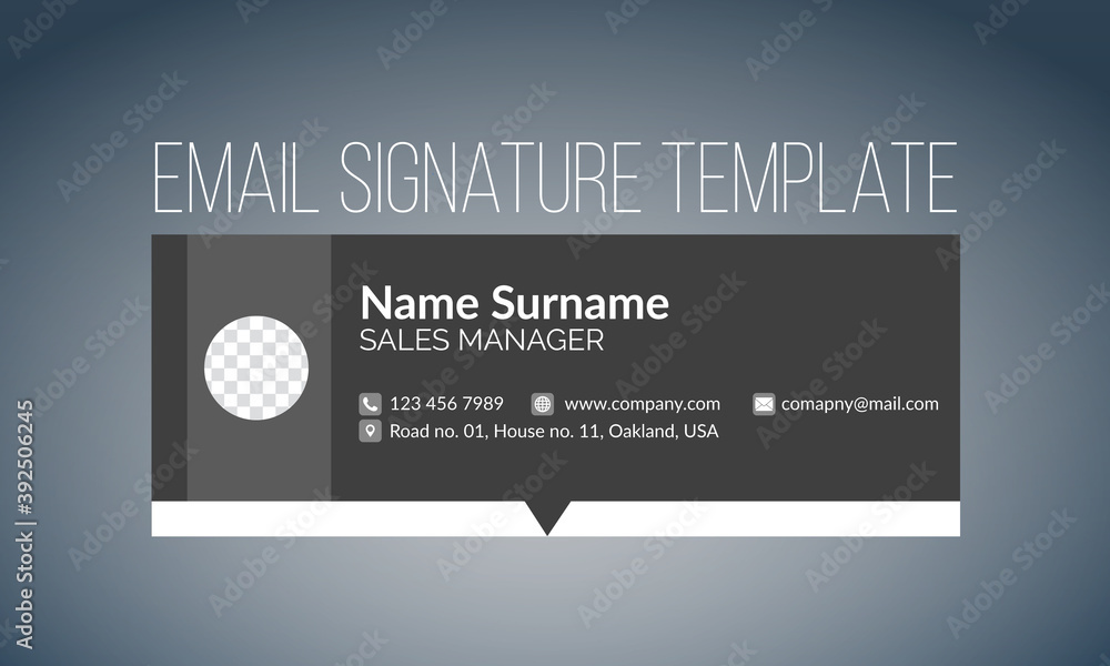 Naklejka premium Company Email Signature Template