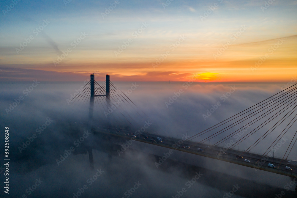 Obraz premium Siekierkowski Bridge in Warsaw