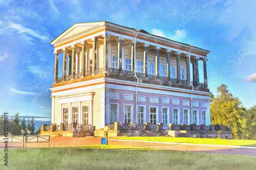 фотографія Beautiful Belvedere building colorful painting, 1856 Peterhof Russia