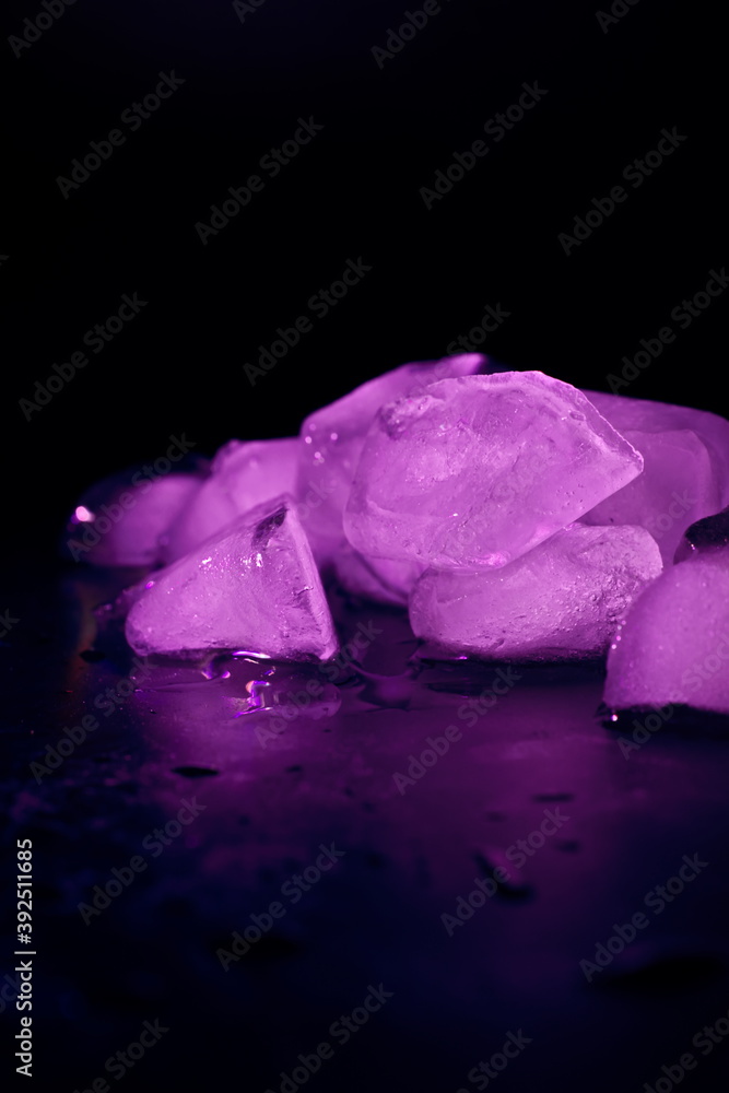 Fototapeta premium ice on a dark background