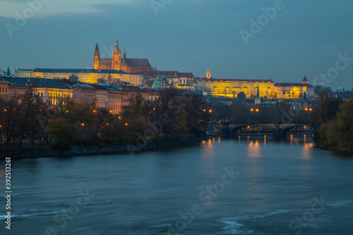 Prague in the evening.