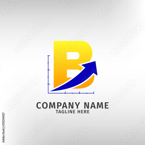 Free Download letter B traffic sales icon logo template for marketing company and financial or any other business - GFXLoad