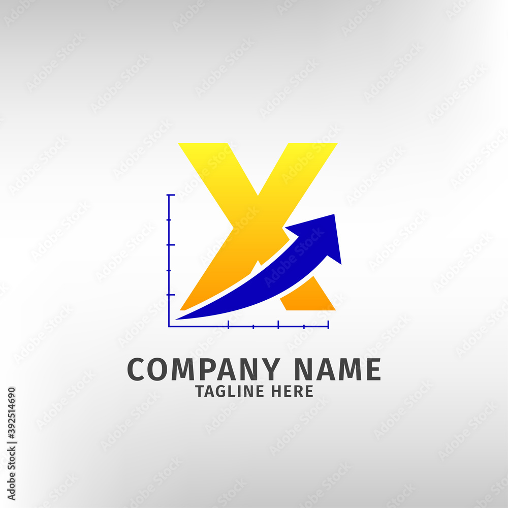 letter X traffic sales icon logo template for marketing company and financial or any other business letter X traffic sales icon logo template for marketing company and financial or any other business