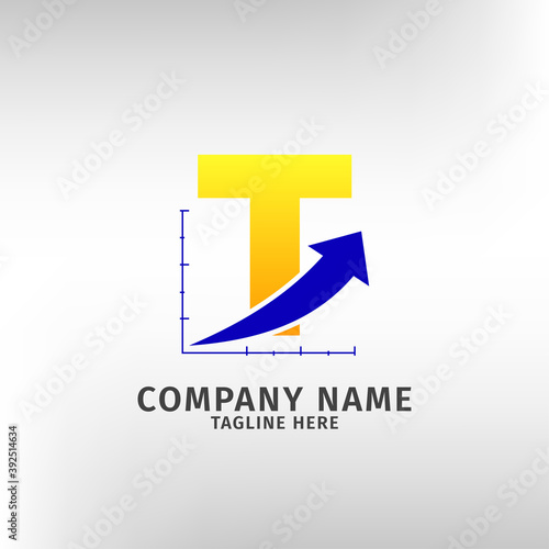 Free Download letter T traffic sales icon logo template for marketing company and financial or any other business - GFXLoad