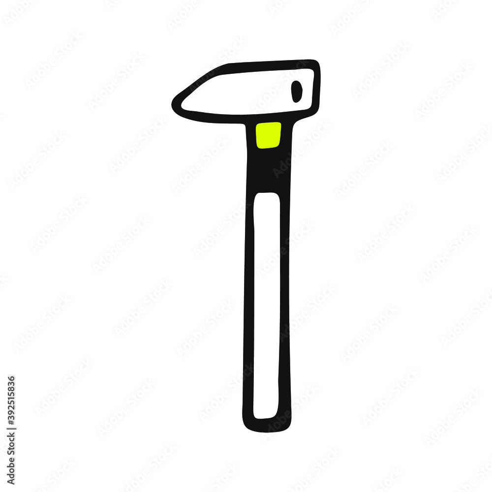 Hand drawn tool hammer doodle. Isolated on a white background.
Vector illustration Hand drawn tool hammer doodle. Isolated on a white background.
Vector illustration