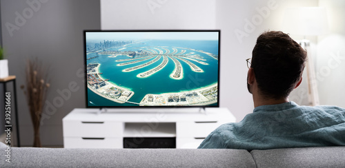 Photography Watching TV Movie On Couch
