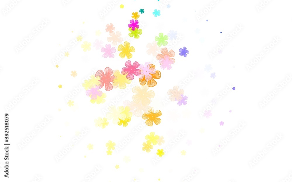 Light Pink, Yellow vector natural pattern with flowers.