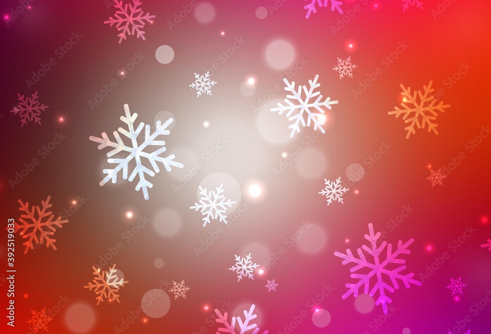 Light Pink, Red vector backdrop in holiday style.
