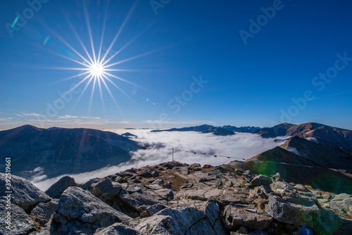 Sun in the mountains - temperature inversion