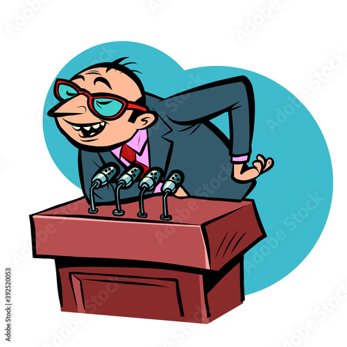 tricky speaker man on the podium