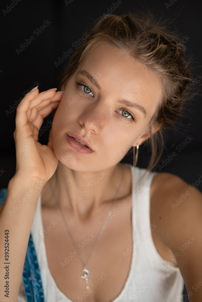 Beutiful young woman smiling portrait Beutiful young woman smiling portrait