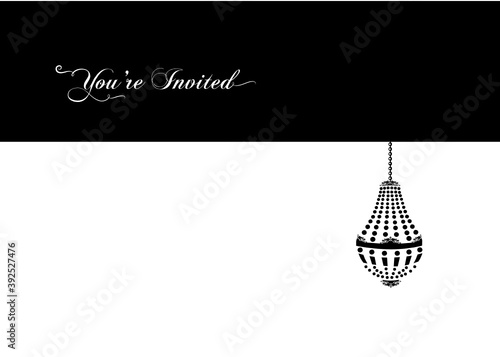 vintage chandelier, vector