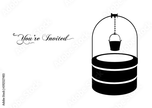 water well, vector