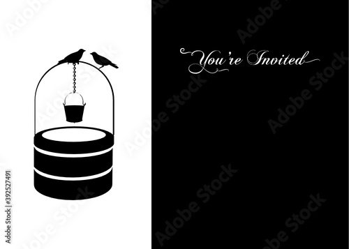 water well, vector