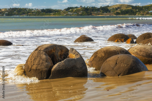 Moeraki Boulders, Otago, New Zealand photo