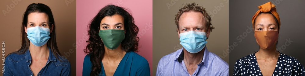 Beautiful people wearing a mouth mask Beautiful people wearing a mouth mask