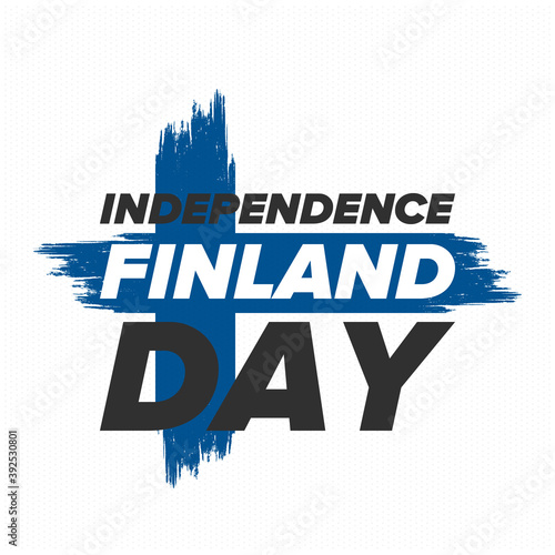 Finland Independence Day. National happy holiday, celebrated annual in December 6. Finland flag. Patriotic elements. Poster, card, banner and background. Vector illustration